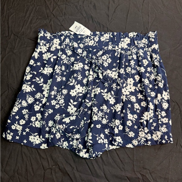 Ambiance Pants - NWT Ambiance Navy Floral High Waist Shorts